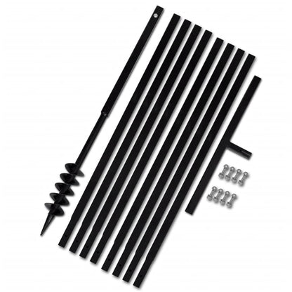 Zemní Vrták S Rukojetí , S Nástavci 9 M, Ocel