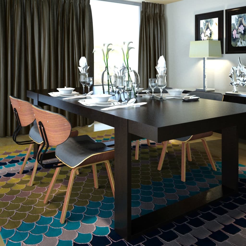 Jídelní Židle 6 Ks Ohýbané Dřevo A Umělá Kůže