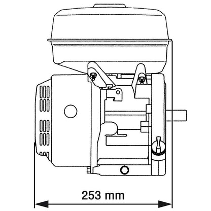 Benzínový Motor 6,5 Hp 4,8 Kw Černý