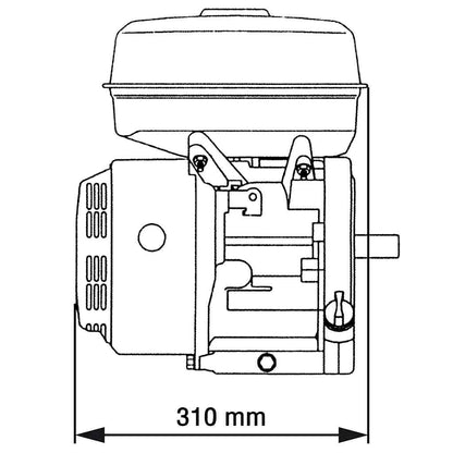 Benzínový Motor 15 Hp 11 Kw Černý