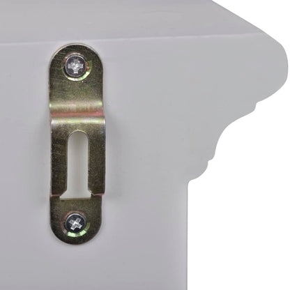 Dřevěná Kuchyňská Nástěnná Skříňka S Prosklenými Dvířky Bílá