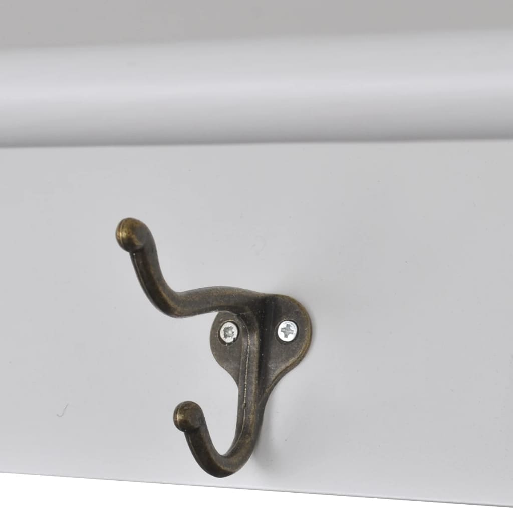 Dřevěná Kuchyňská Nástěnná Skříňka S Prosklenými Dvířky Bílá