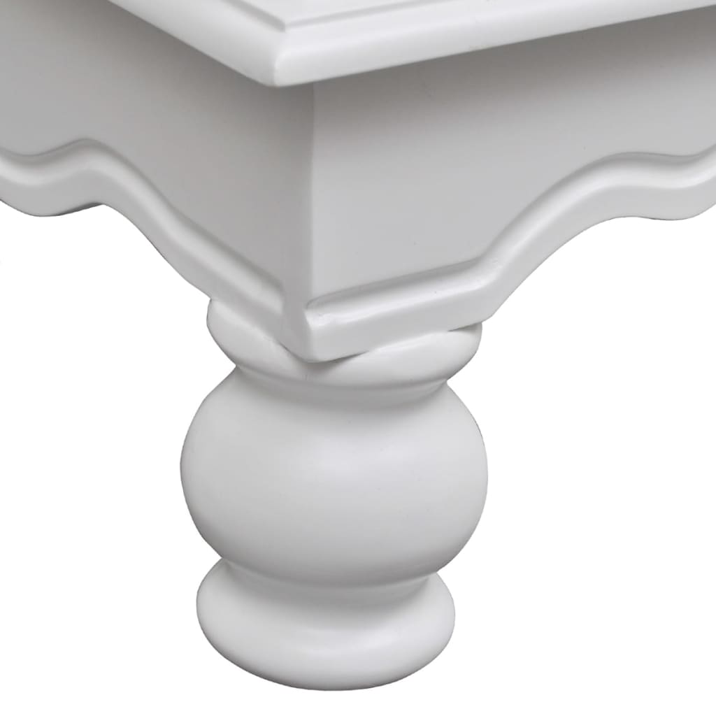 Dřevěná Skříňka S 2 Dvířky A 1 Zásuvkou Bílá