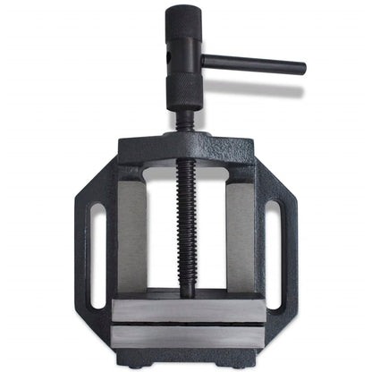 Svěrák Pod Vrtačku Ručně Ovládaný 90 Mm Stříbrná