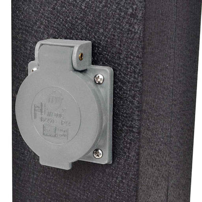 Černý Zahradní Sloupek S Objímkou A Lampou