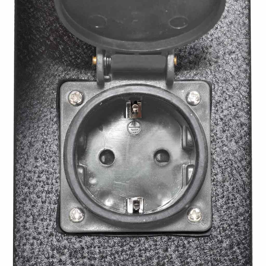 Černý Zahradní Sloupek S Objímkou A Lampou