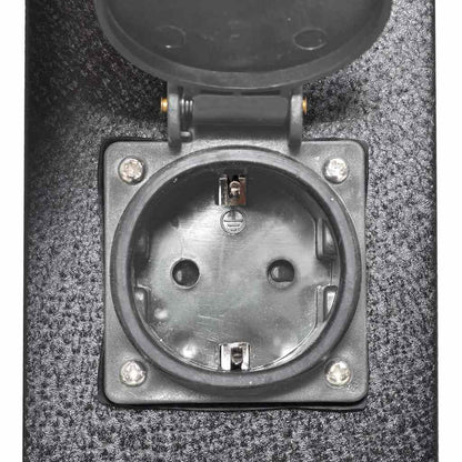 Černý Zahradní Sloupek S Objímkou A Lampou