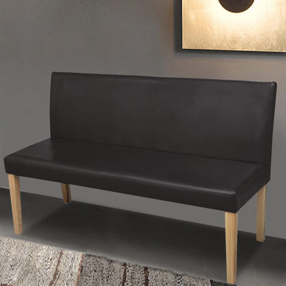 Lavice 139,5 Cm Šedá Umělá Kůže