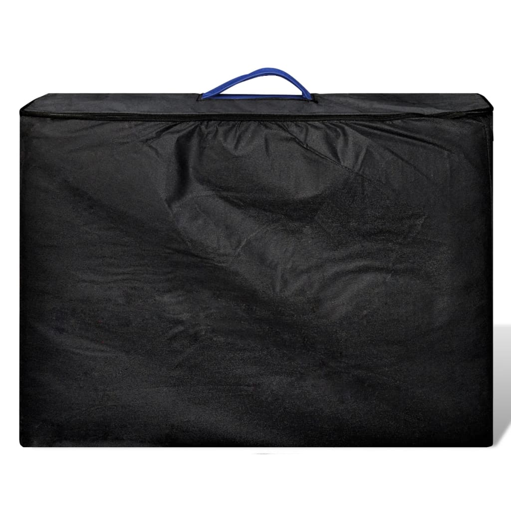 Modrý Skládací Masážní Stůl Se 2 Zónami A Hliníkovým Rámem