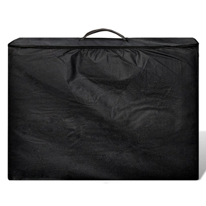 Černý Skládací Masážní Stůl Se 4 Zónami A Dřevěným Rámem