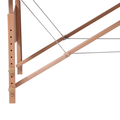 Černý Skládací Masážní Stůl Se 4 Zónami A Dřevěným Rámem