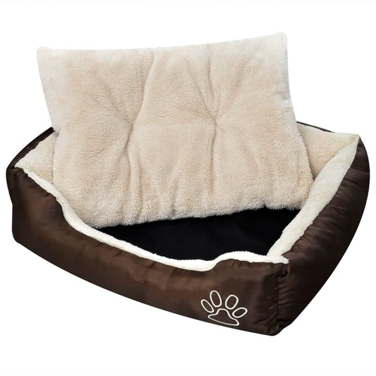 Teplý pelíšek pro psy s polstrovaným polštářem XL
