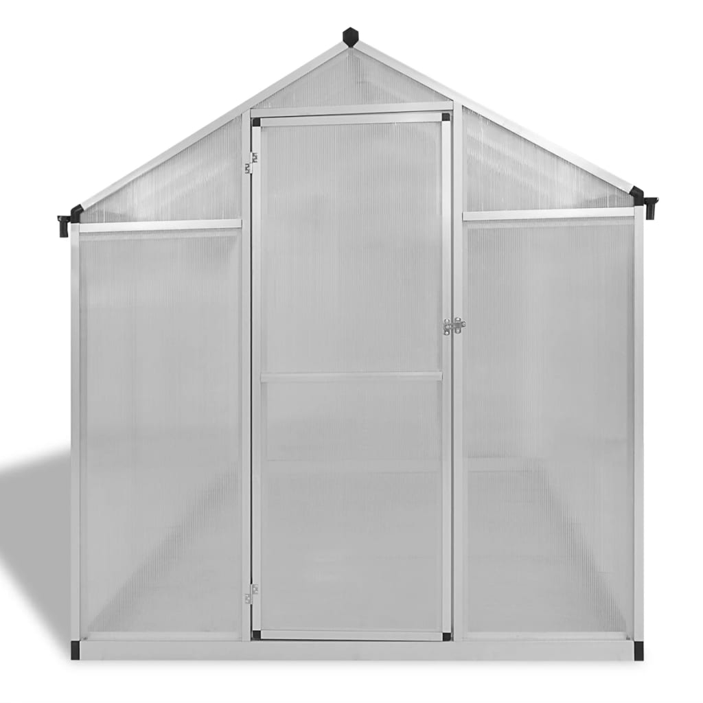 Zpevněný Hliníkový Skleník S Podkladovým Rámem 4,6 M²