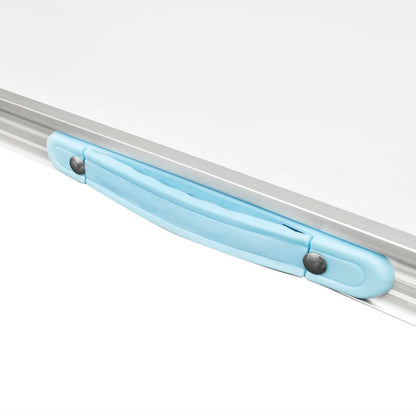 Skládací Kempingový Stůl S Kovovým Rámem 80 X 60 Cm Bílá