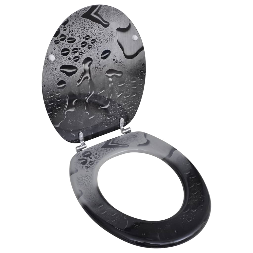 Wc Sedátko Mdf S Víkem Jednoduchý Design Hnědé