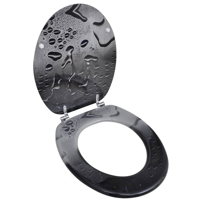 Wc Sedátko Mdf S Víkem Jednoduchý Design Hnědé