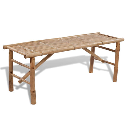 Pivní Set Stůl Se 2 Lavicemi 100 Cm Bambusový