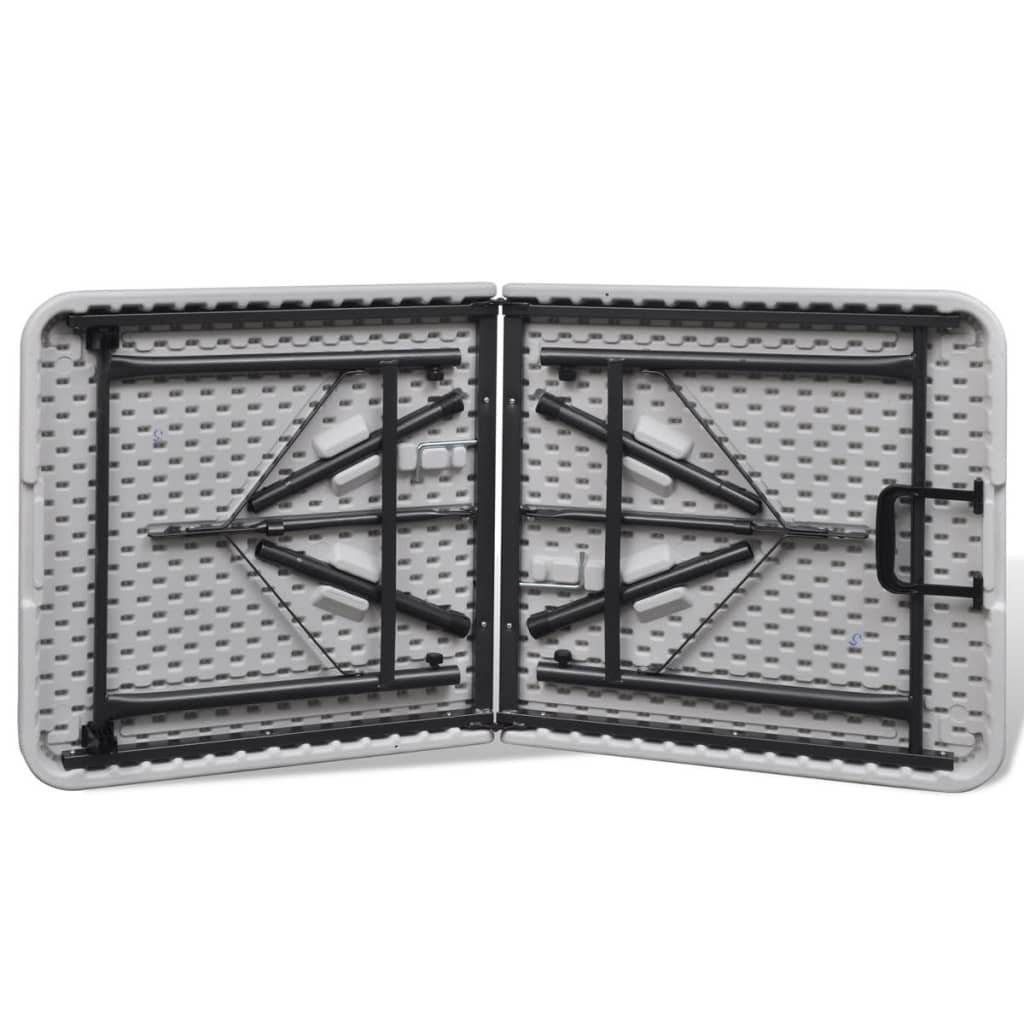Skládací Zahradní Stůl 122 Cm Hdpe Bílý