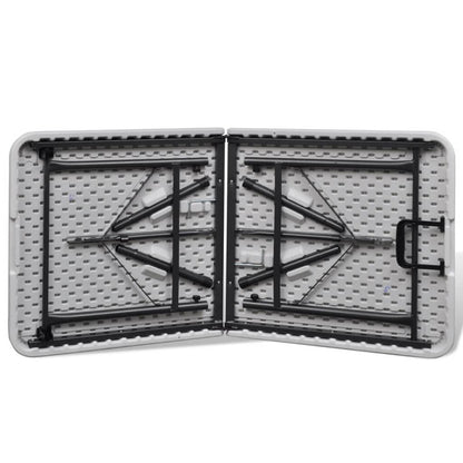 Skládací Zahradní Stůl 122 Cm Hdpe Bílý