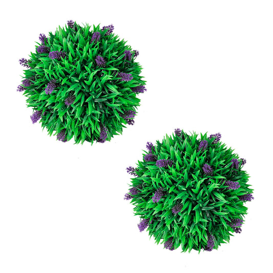 Sada 2 Umělohmotných Zimostrázových Koulí S Levandulí