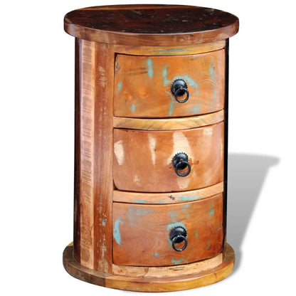 Komoda Se 3 Zásuvkami Masivní Recyklované Dřevo