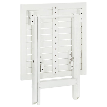 Bistro Stolek Bílý 46 X 46 X 47 Cm Masivní Akáciové Dřevo