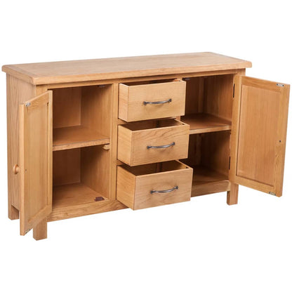 Příborník Se 3 Zásuvkami 110X33,5X70 Cm Masivní Dubové Dřevo