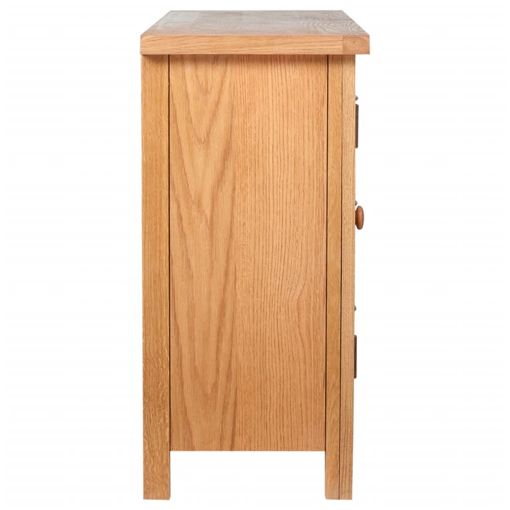 Příborník Se 3 Zásuvkami 110X33,5X70 Cm Masivní Dubové Dřevo