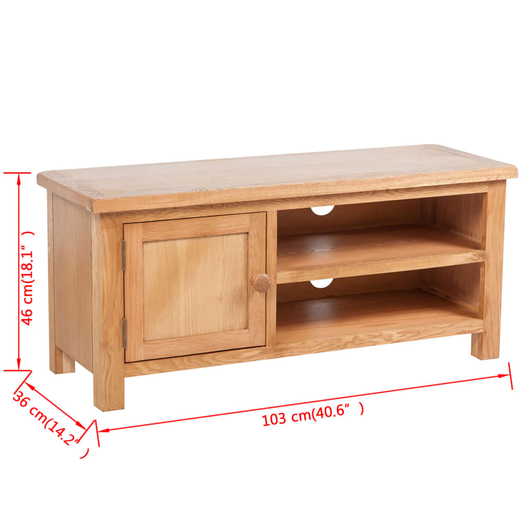 Tv Stolek 103 X 36 X 46 Cm Masivní Dubové Dřevo
