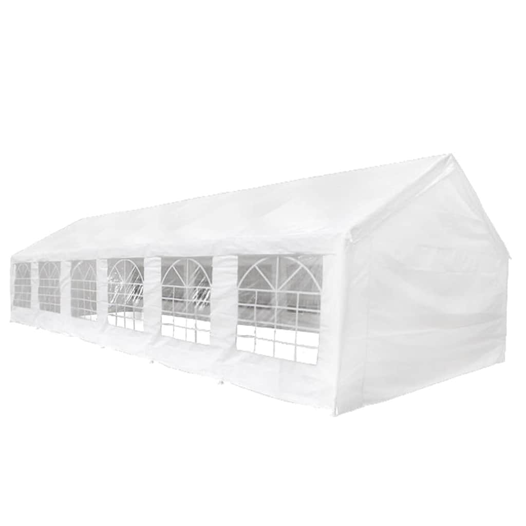 Stanový Materiál Bez Rámu Bílý 12 X 6 M Pe