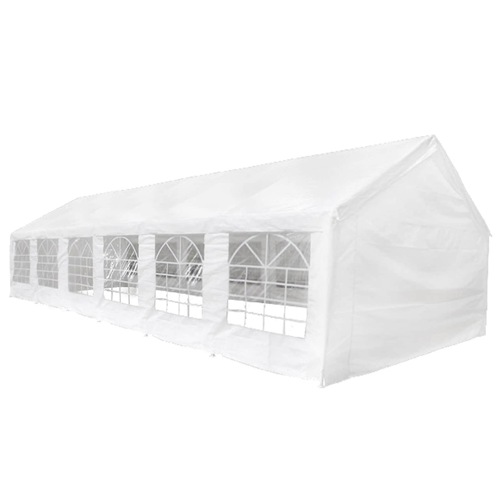 Stanový Materiál Bez Rámu Bílý 12 X 6 M Pe