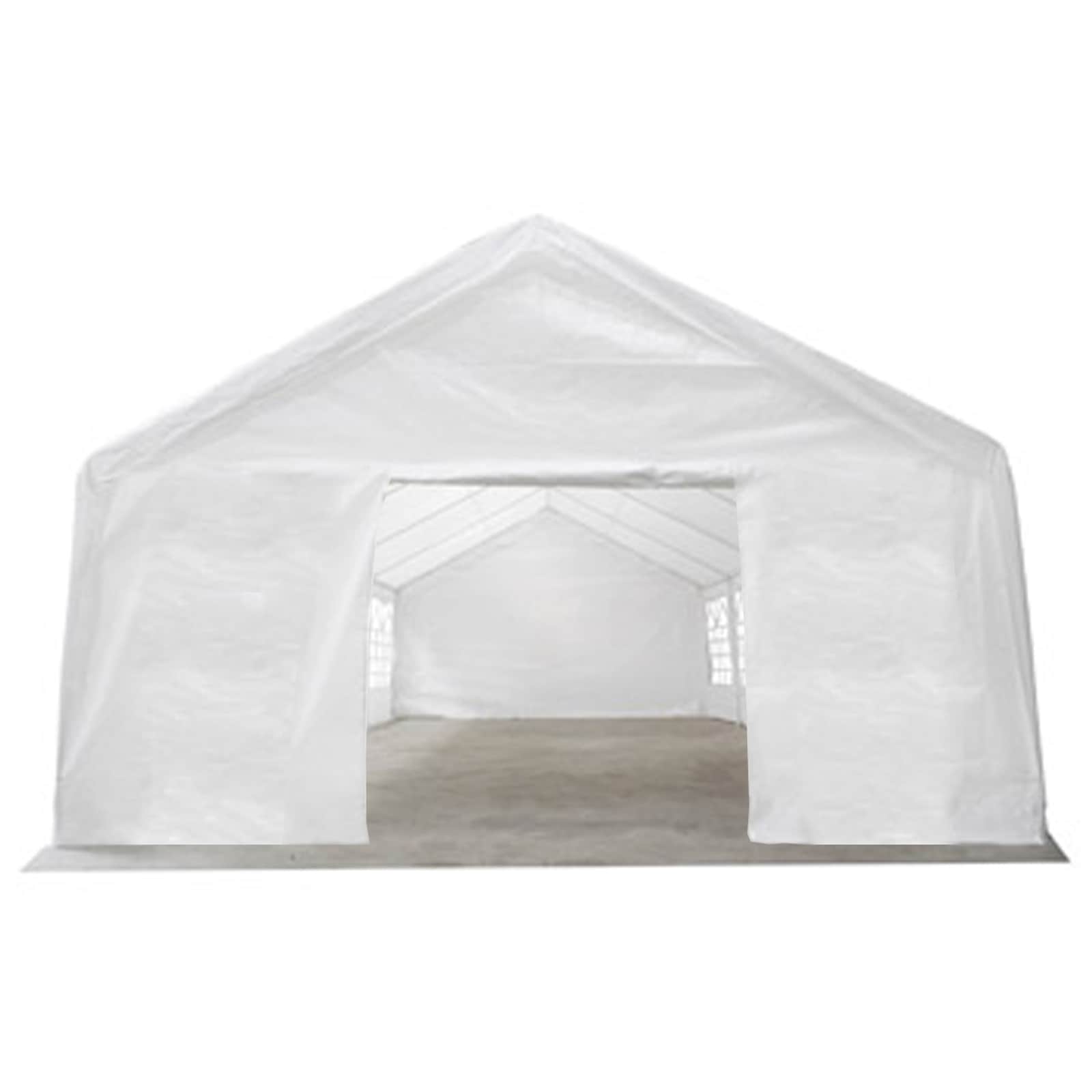 Stanový Materiál Bez Rámu Bílý 12 X 6 M Pe
