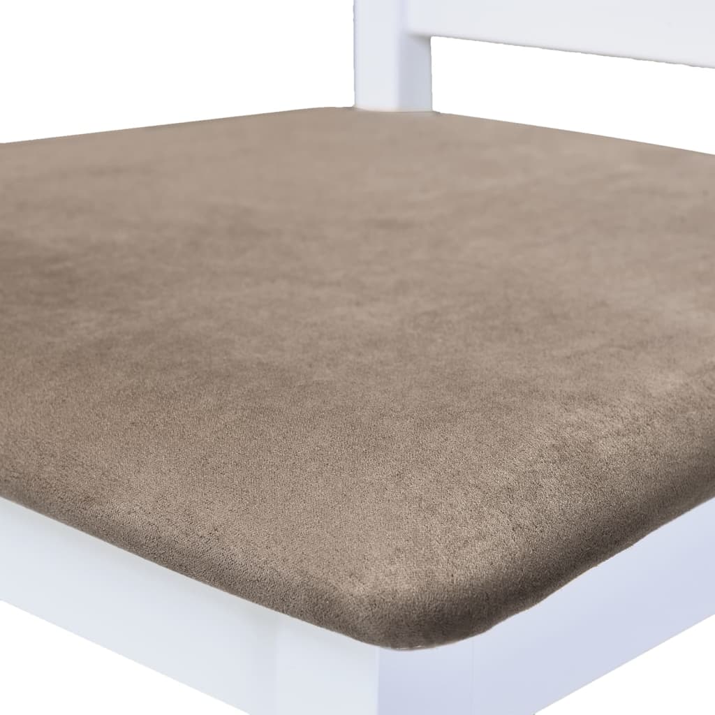 Barové Židle 2 Ks Bílé Textil