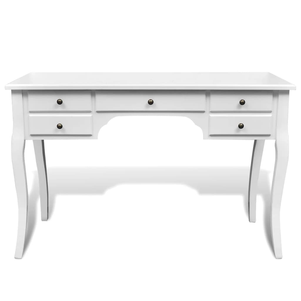 Psací Stůl Ve Francouzském Stylu Se Prohnutými Nohami A 5 Zásuvkami