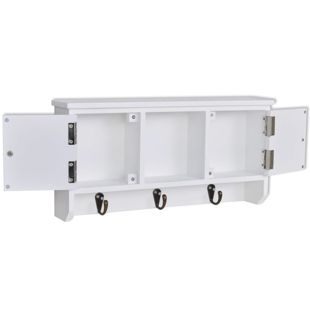 Nástěnná Skříňka Na Klíče A Šperky S Dvířky A Háčky