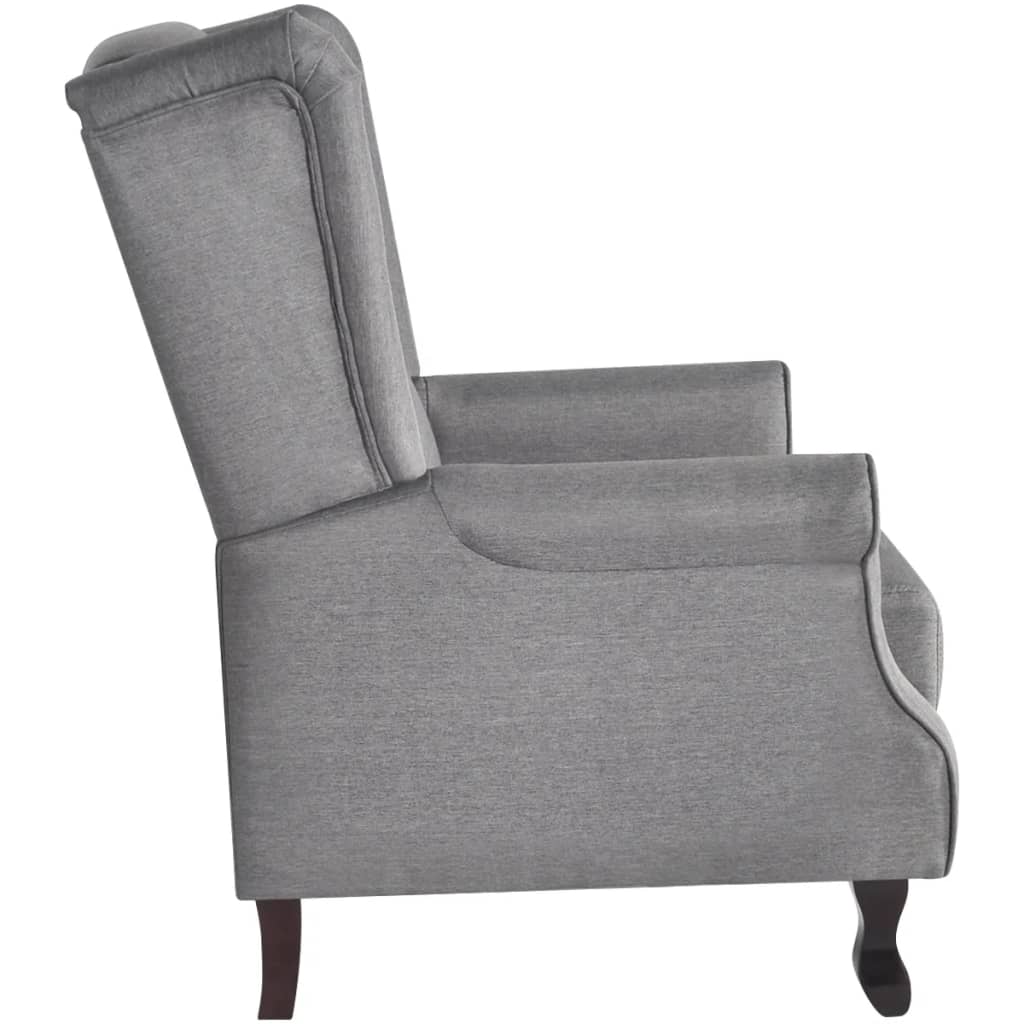 Křeslo Šedé Textil