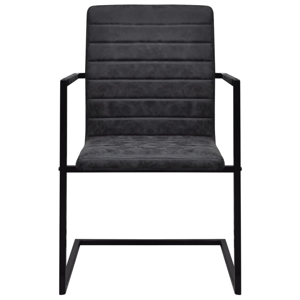 Konzolové Jídelní Židle 2 Ks Černé Umělá Kůže