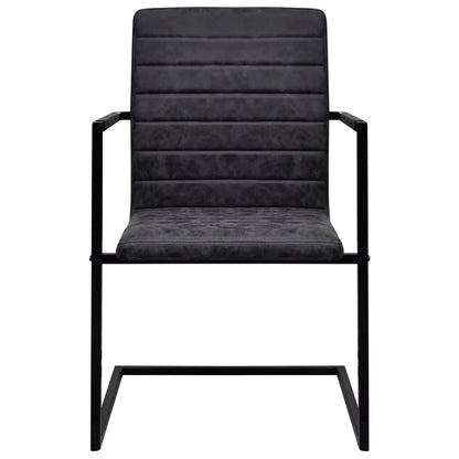 Konzolové Jídelní Židle 2 Ks Černé Umělá Kůže