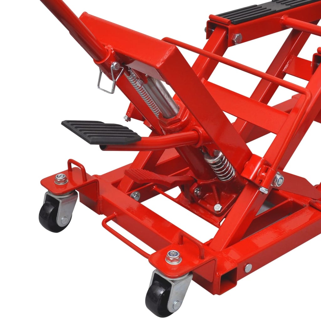 Hydraulický Zvedák Na Motorku / Čtyřkolku, 680 Kg, Červený