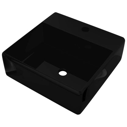 Keramická Umyvadlová Baterie Do Koupelny /Přepadový Otvor Black Square
