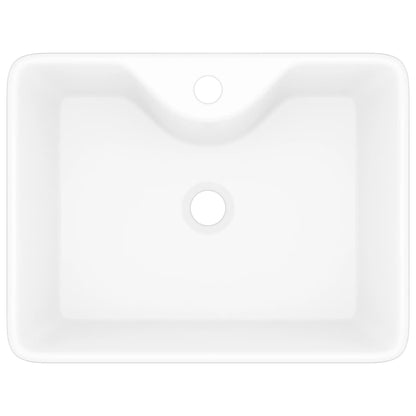 Keramické Umyvadlo S Otvorem Na Baterii Bílé Čtvercové