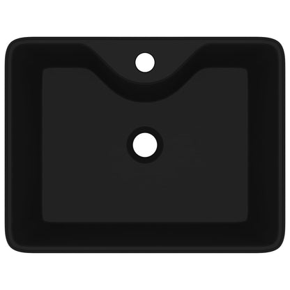 Keramické Umyvadlo S Otvorem Na Baterii Černé Čtvercové