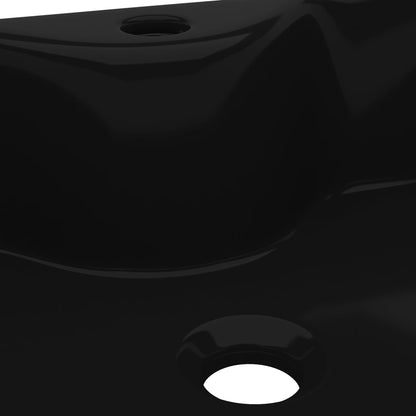 Keramické Umyvadlo S Otvorem Na Baterii Černé Čtvercové