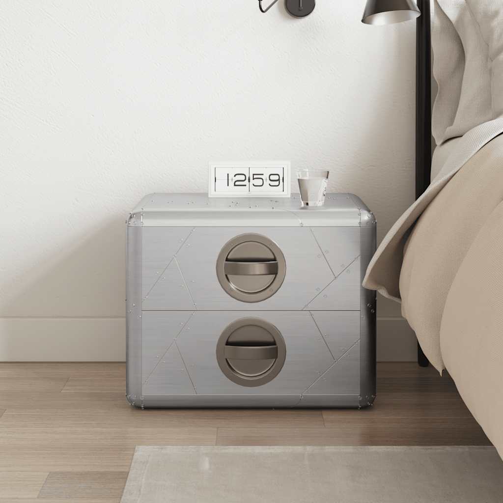 Přístavný Stolek Se 2 Zásuvkami Vintage Aircraft Arman Styl Bílá