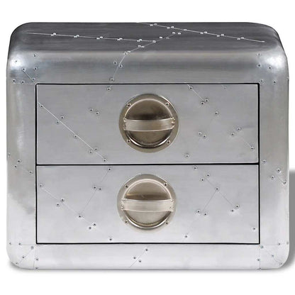 Přístavný Stolek Se 2 Zásuvkami Vintage Aircraft Arman Styl Bílá