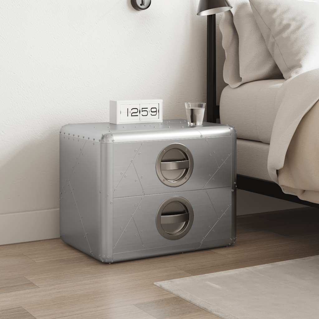 Přístavný Stolek Se 2 Zásuvkami Vintage Aircraft Arman Styl Bílá