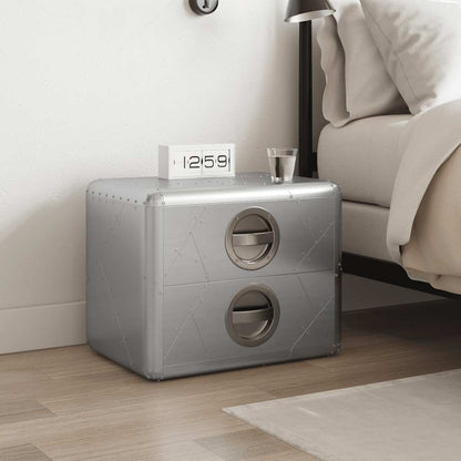 Přístavný Stolek Se 2 Zásuvkami Vintage Aircraft Arman Styl Bílá