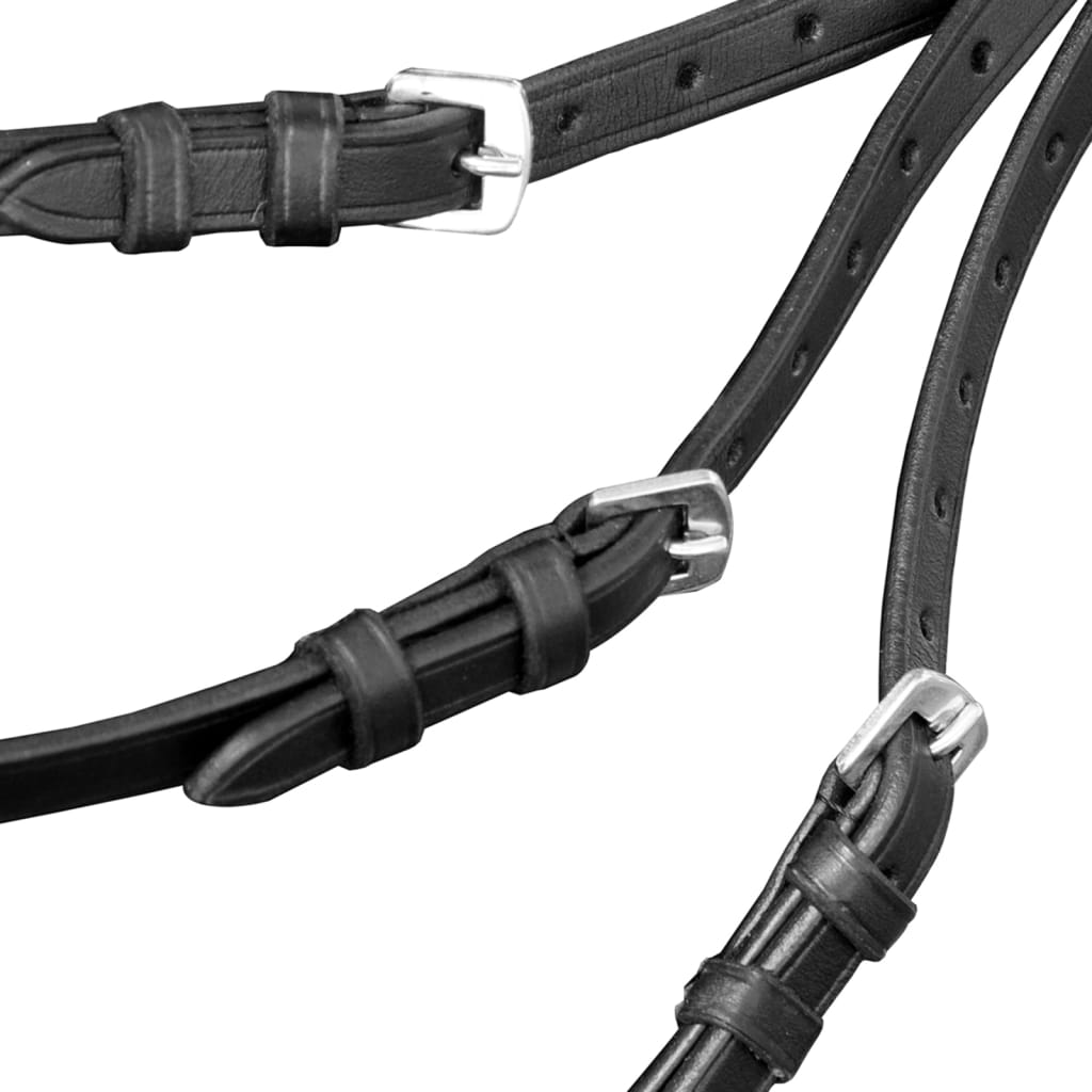 Kožená Uzda S Otěžemi A Udidlem Černá, Vel. Pony