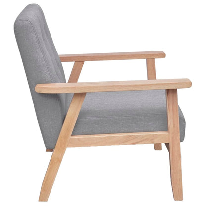 Křeslo Světle Šedé Textil