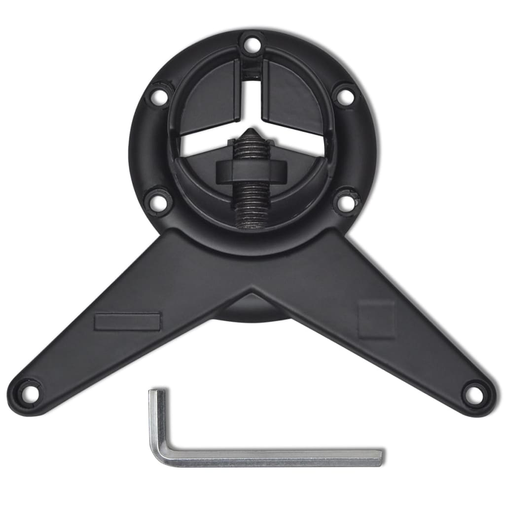 4 Stolové Nohy S Nastavitelnou Výškou Černé, Černá